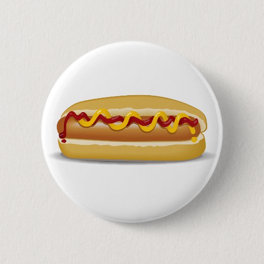 Badge Rond 5 Cm Hot-dog (Devant)