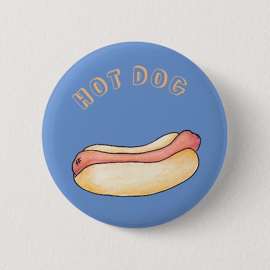 Badge Rond 5 Cm Hot dog (Devant)