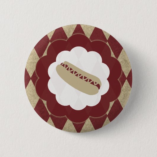 Badge Rond 5 Cm hot dog diamonds (Devant)
