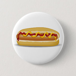 Badge Rond 5 Cm Hotdog