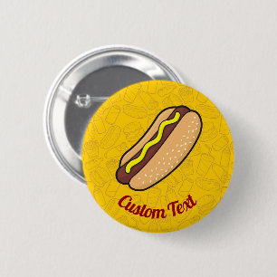 Badge Rond 5 Cm Hotdog