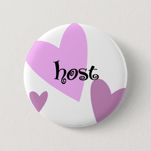 Badge Rond 5 Cm Hôte (Devant)