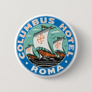Badge Rond 5 Cm Hôtel Columbus, Roma