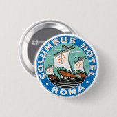 Badge Rond 5 Cm Hôtel Columbus, Roma (Devant & derrière)