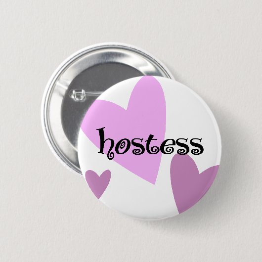 Badge Rond 5 Cm Hôtesse (Devant & derrière)