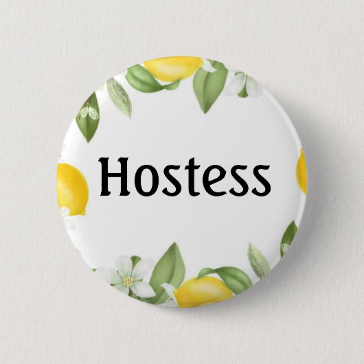 Badge Rond 5 Cm Hôtesse Citrons Réceptions de mariage Cadeaux Mari (Devant)