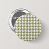 Badge Rond 5 Cm Houndstooth Avocado et White (Devant & derrière)