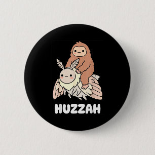 Badge Rond 5 Cm Hourra bigfoot sasquatch mothman drôle cryptide