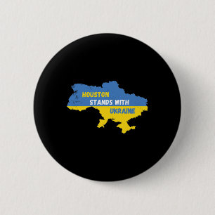 Badge Rond 5 Cm Houston Texas est aux côtés de l'Ukraine