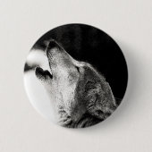 Badge Rond 5 Cm Howling Wolf (Devant)