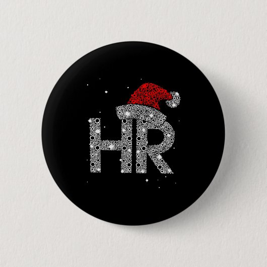 Badge Rond 5 Cm Hr Human Resource Jobs - Funny Christmas Gift (Devant)