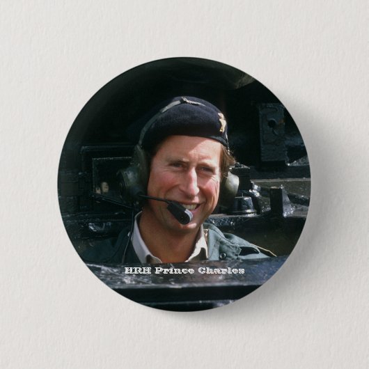 Badge Rond 5 Cm HRH Prince Charles (Devant)
