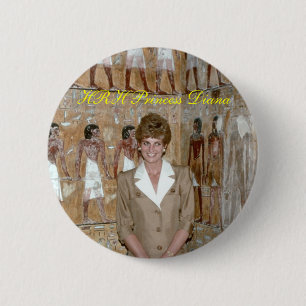 Badge Rond 5 Cm HRH Princess Diana Egypt 1992