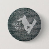 Badge Rond 5 Cm Huck Yeah (Devant)