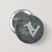 Badge Rond 5 Cm Huck Yeah (Devant & derrière)