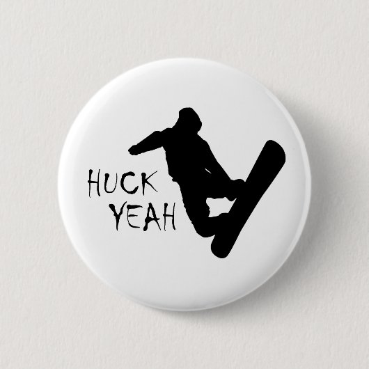 Badge Rond 5 Cm Huck Yeah (Devant)
