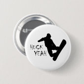 Badge Rond 5 Cm Huck Yeah (Devant & derrière)