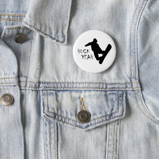 Badge Rond 5 Cm Huck Yeah (En situation)