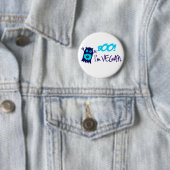 Badge Rond 5 Cm Huez ! Je suis végétalien (En situation)