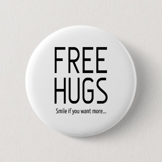 Badge Rond 5 Cm Hug Gratuit, Souriez Si Vous Voulez Plus J'Ai Beso (Devant)