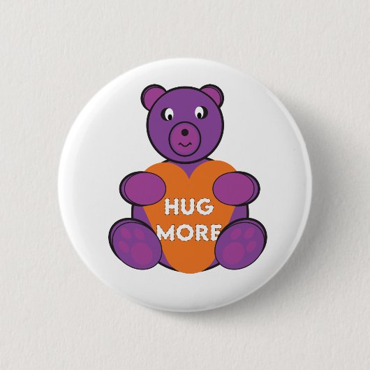 Badge Rond 5 Cm Hug More Teddy (Devant)