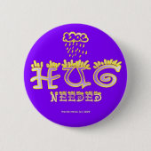 Badge Rond 5 Cm Hug - Un mot positif (Devant)