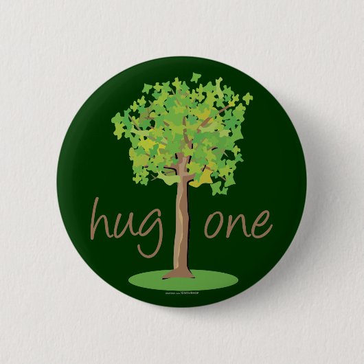 Badge Rond 5 Cm Hugger d'arbre (Devant)