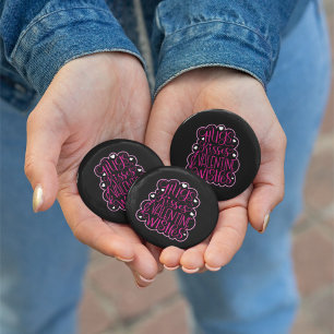 Badge Rond 5 Cm Hugs, baisers et Voeux de Saint Valentin, Coeurs,