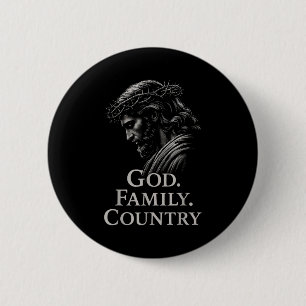 Badge Rond 5 Cm Hugvyn Dieu Famille Pays Jésus Foi Chrétienne Mi