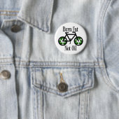 Badge Rond 5 Cm Huile de graisse de brûlure pas (En situation)