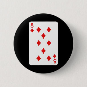 Badge Rond 5 Cm Huit De Diamants Jouer Des Cartes Costume Hallowee