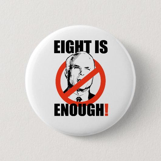 BADGE ROND 5 CM HUIT EST SUFFISANT, BOUTON (Devant)