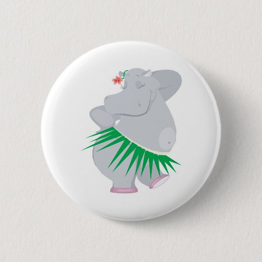 Badge Rond 5 Cm hula hippo (Devant)
