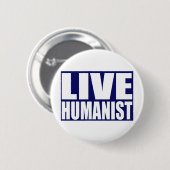 Badge Rond 5 Cm Humaniste vivant (Devant & derrière)
