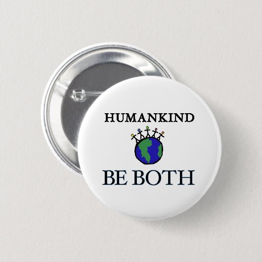 Badge Rond 5 Cm Humanité (Devant & derrière)