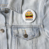 Badge Rond 5 Cm Humburger Funny Humming Burger Pun (En situation)