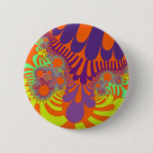Badge Rond 5 Cm Humeur orange et violet (Devant)