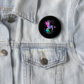 Badge Rond 5 Cm Hummingbird (En situation)