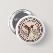 Badge Rond 5 Cm Hummingbird Baking Co. Button (Devant & derrière)