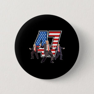 Badge Rond 5 Cm Humoristique Trump Danseuse De Victoire Trump Dans