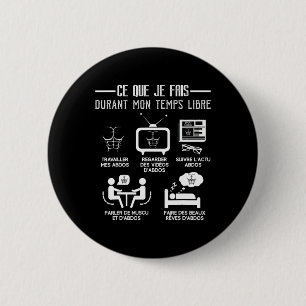 Badge Rond 5 Cm Humour Abs Bodybuilding Temps libre Travail 6 pack