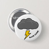 Badge Rond 5 Cm Humour Black Cloud EMS 911 (Devant & derrière)