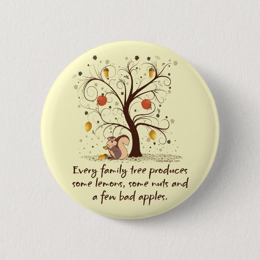 Badge Rond 5 Cm Humour d'arbre généalogique (Devant)