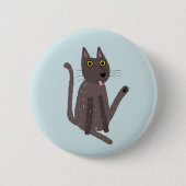 Badge Rond 5 Cm Humour de chat drôle (Devant)