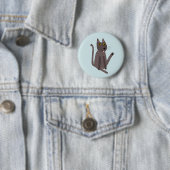 Badge Rond 5 Cm Humour de chat drôle (En situation)