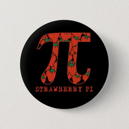 Badge Rond 5 Cm Humour de l'humour pi de maths de la fraise pi (Devant)