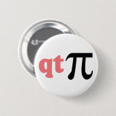 Badge Rond 5 Cm Humour de maths - pièce en t mignonne pi (Devant & derrière)