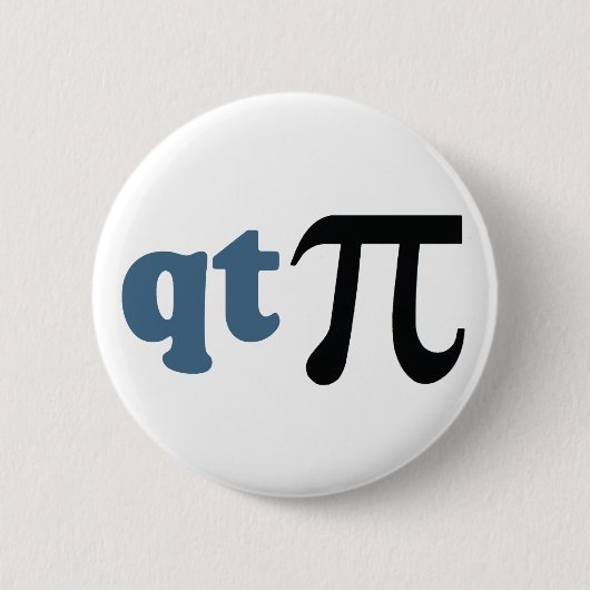 Badge Rond 5 Cm Humour de maths - pièce en t mignonne pi (Devant)