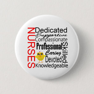 Badge Rond 5 Cm Humour de poussin - collage de reconnaissance