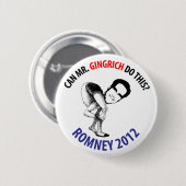 Badge Rond 5 Cm Humour de Romney 2012 (Devant & derrière)